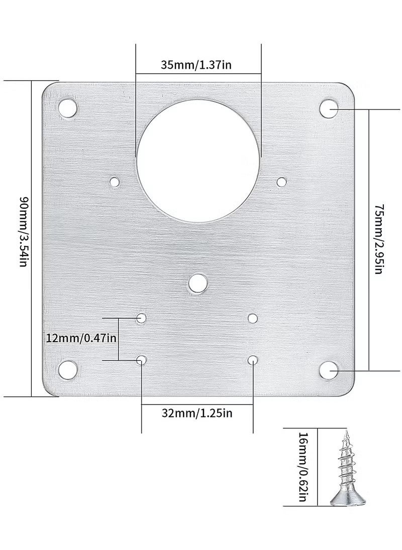 YIM-VIBEHAUS 4Pcs Stainless Steel Hinge Repair Plate Cabinet Door Hinge Repair Installation Fixed Plate Hinge Repair Plate Hinge Installation Plate  - Image 5