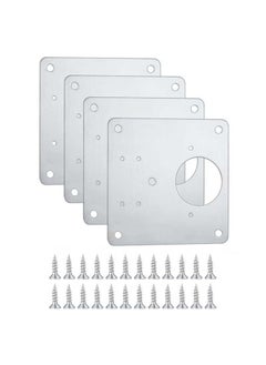 YIM-VIBEHAUS 4Pcs Stainless Steel Hinge Repair Plate Cabinet Door Hinge Repair Installation Fixed Plate Hinge Repair Plate Hinge Installation Plate  - Image 1