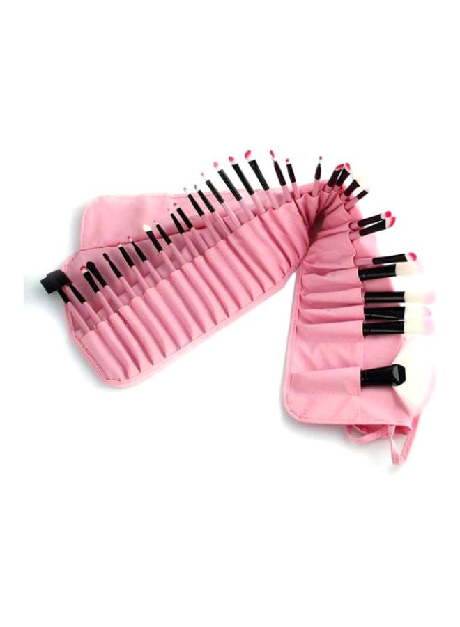 Beauenty 32-Piece Makeup Brush Set With Storage Bag Pink/Black - Image 2