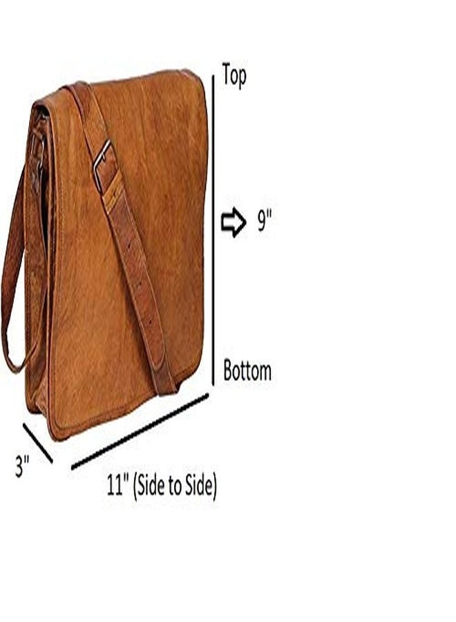 RSN Leatherite Handmade Unisex Bag Cross Over Shoulder Messenger Bag with Laptop Compartment (Size-9" H x 11" L x 3" W) - Image 2