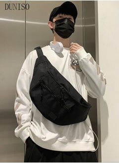 DUNISO Compact Sling Bag for Men and Women Waterproof Crossbody Bag Chest Shoulder Backpack with Buckle Large Capacity Everyday Carry Bag for Travel Work Sport  - Image 3