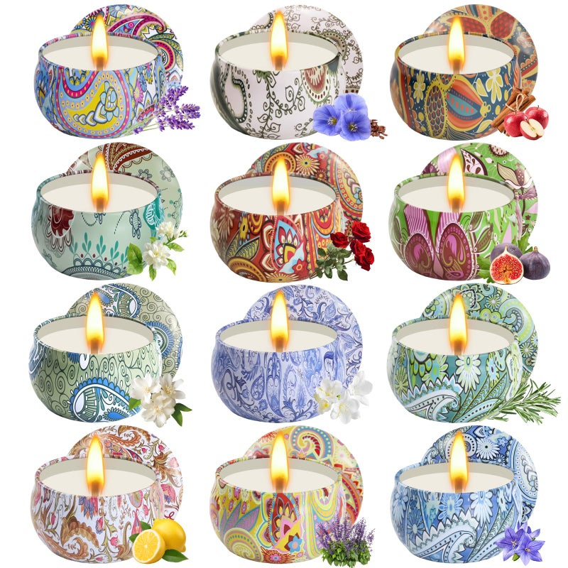 grestar Scented Candles Gifts for Women, 12 Pack Natural Soy Candles for Home Scented, Aromatherapy Candle Set Gift for Women, Men, Friends Birthday, Anniversary - Image 1