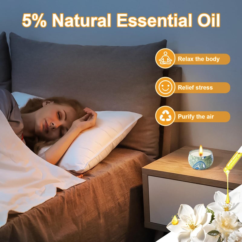 grestar Scented Candles Gifts for Women, 12 Pack Natural Soy Candles for Home Scented, Aromatherapy Candle Set Gift for Women, Men, Friends Birthday, Anniversary - Image 4