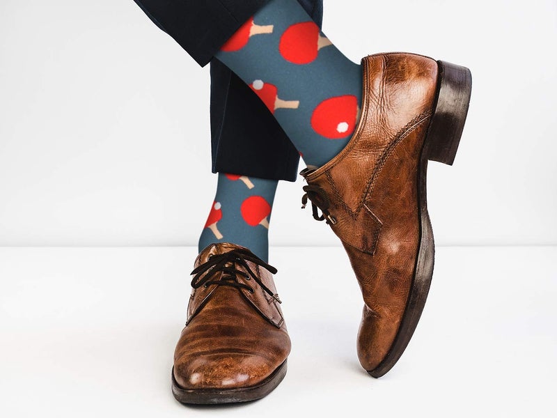 Real Sic Fun Socks for Men and Women - Cozy Cotton Dress Socks with Colorful Designs - Cool, Casual, Wacky Patterned (Ping-pong) - Image 2