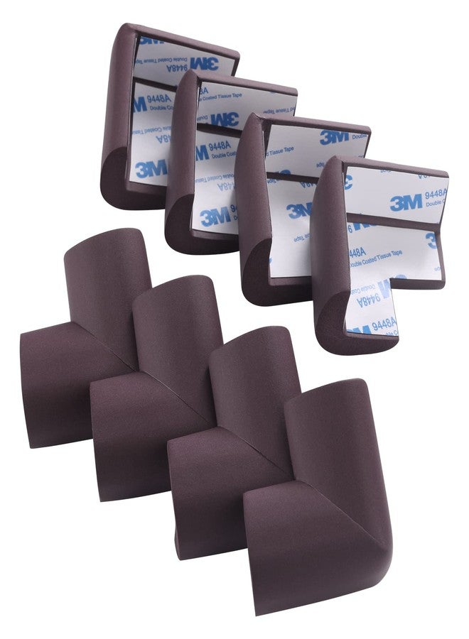 AIXMEET 8 Pack Corner Protector Baby, Baby Proofing Table Corners, Large Size Corner Guards with Pre-Taped Double Sided Tape, Furniture Corner Protectors, Furniture Corner & Edge Safety Bumpers, Brown - Image 2
