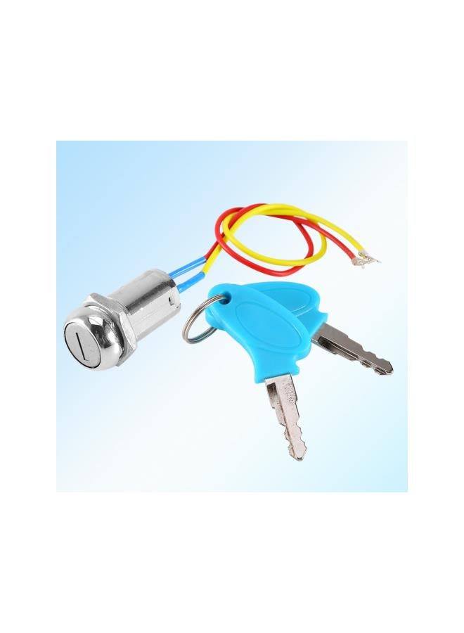 مفتاح التشغيل، مفتاح تشغيل بأسلاكين مع مفتاحين قفل، قفل تشغيل/إيقاف لدراجة كهربائية، ATV، دراجة مموضة، كارت كهربائي، دراجة كهربائية، قفل دواسة. - Image 5