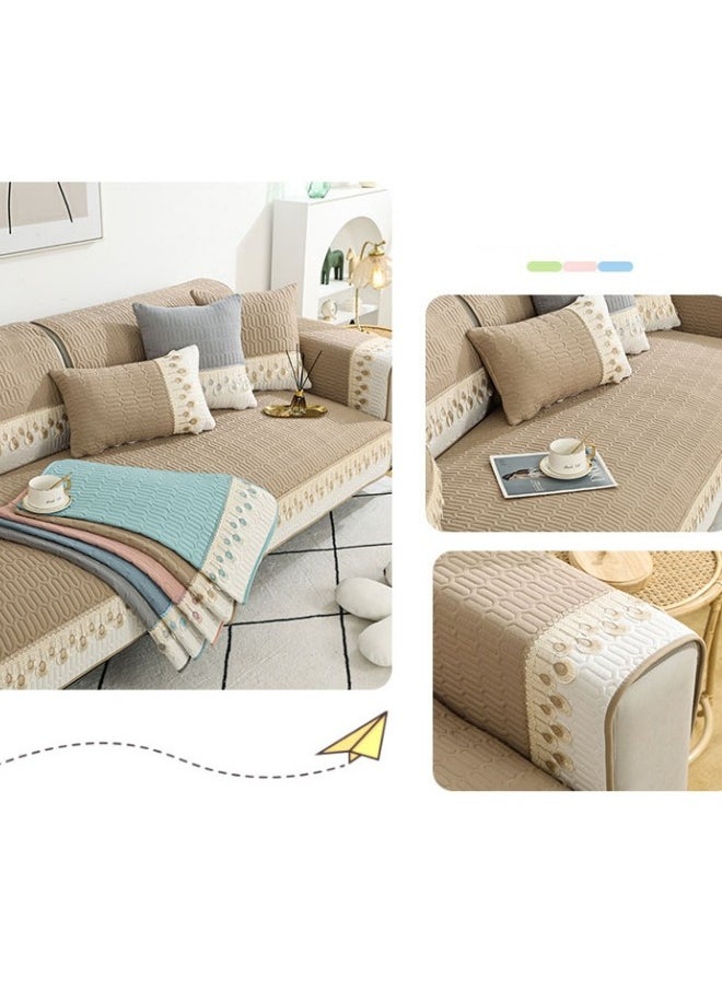 Couch Cover,Sofa Covers,Anti Slip Love Seat Couch Covers For 2 Cushion Couch,Washable Slipcover For Sofa Protector,For Kids, Dogs, Pets,70*120cm(Pack Of 1)(Coffee)  - Image 5