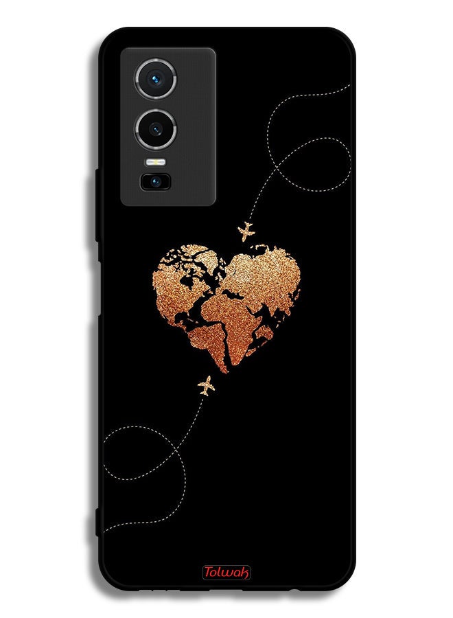Tolwak Vivo Y76 5G Protective Case Cover Airplanes Touching Heart - Image 2