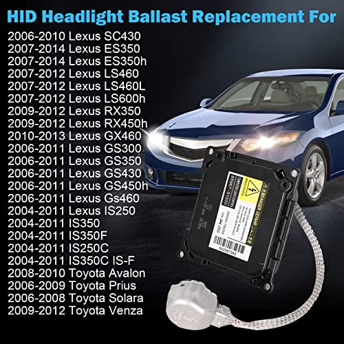 Yikesai Xenon HID Headlight Ballast Control Unit Compatible with Lexus IS250 IS350 GS300 GS350 ES350 RX350 Toyota Prius Avalon - Replaces KDLT003, DDLT003, 85967-24010, 85967-52020 - Image 2
