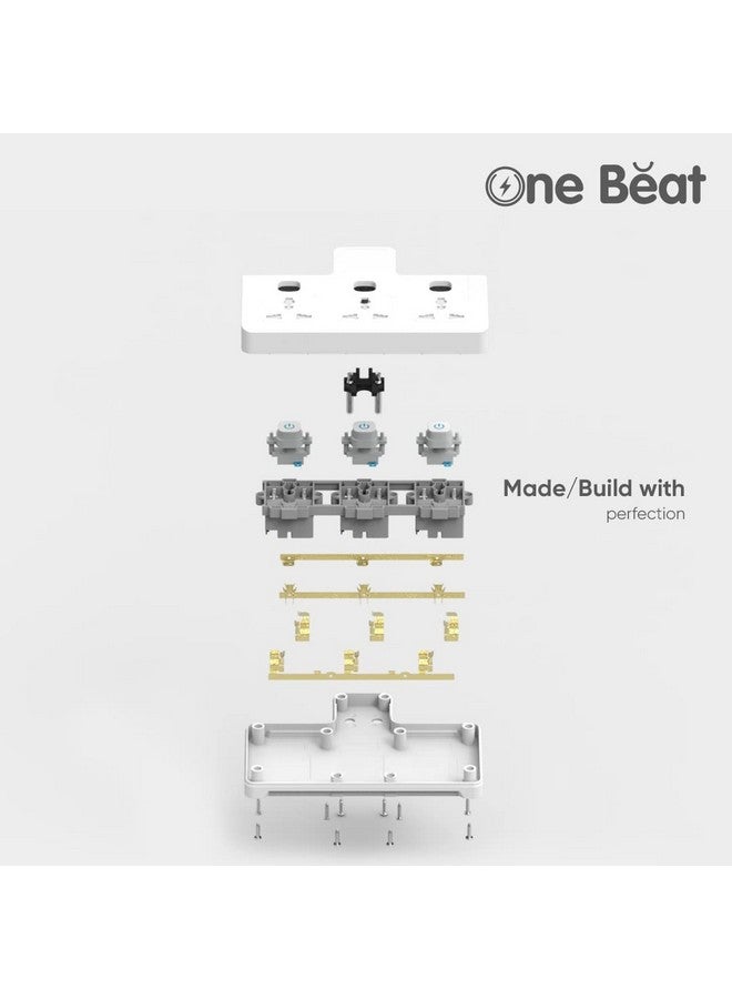 One Beat Cordless Extension Board with Individual Switch-Multi Plug Socket with 3 Sockets - Flex Board with Safety Shutter Protection - Image 4