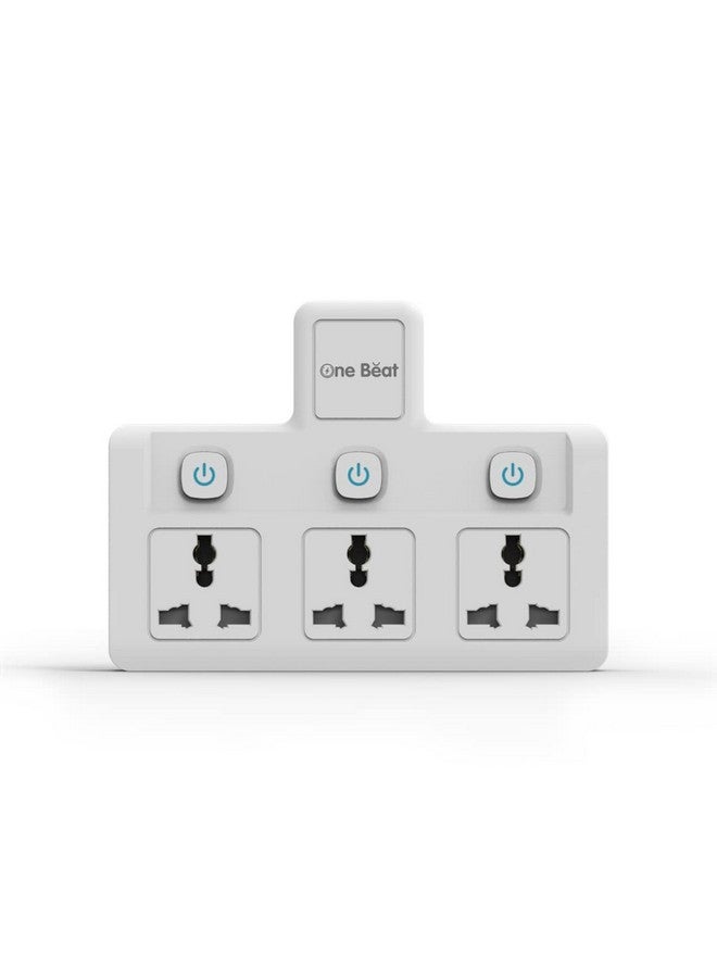 One Beat Cordless Extension Board with Individual Switch-Multi Plug Socket with 3 Sockets - Flex Board with Safety Shutter Protection - Image 1