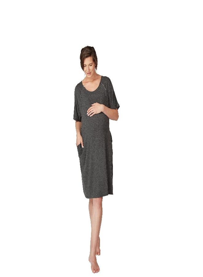 Frida Mom Labor and Delivery Gown by Frida Mom| Easy-Snap, Tagless, Skin-to-Skin Access for Nursing and Full Coverage in The Back - Image 4