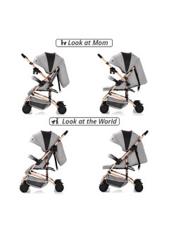 TEKNUM Reversible Trip Stroller With Ace Diaper Bag - Grey  - Image 4