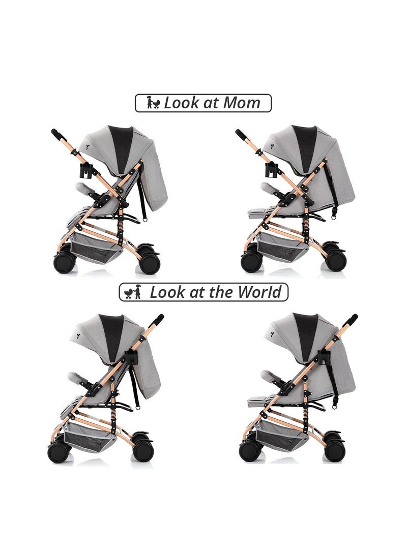 TEKNUM Reversible Trip Stroller With Ace Diaper Bag - Grey  - Image 4