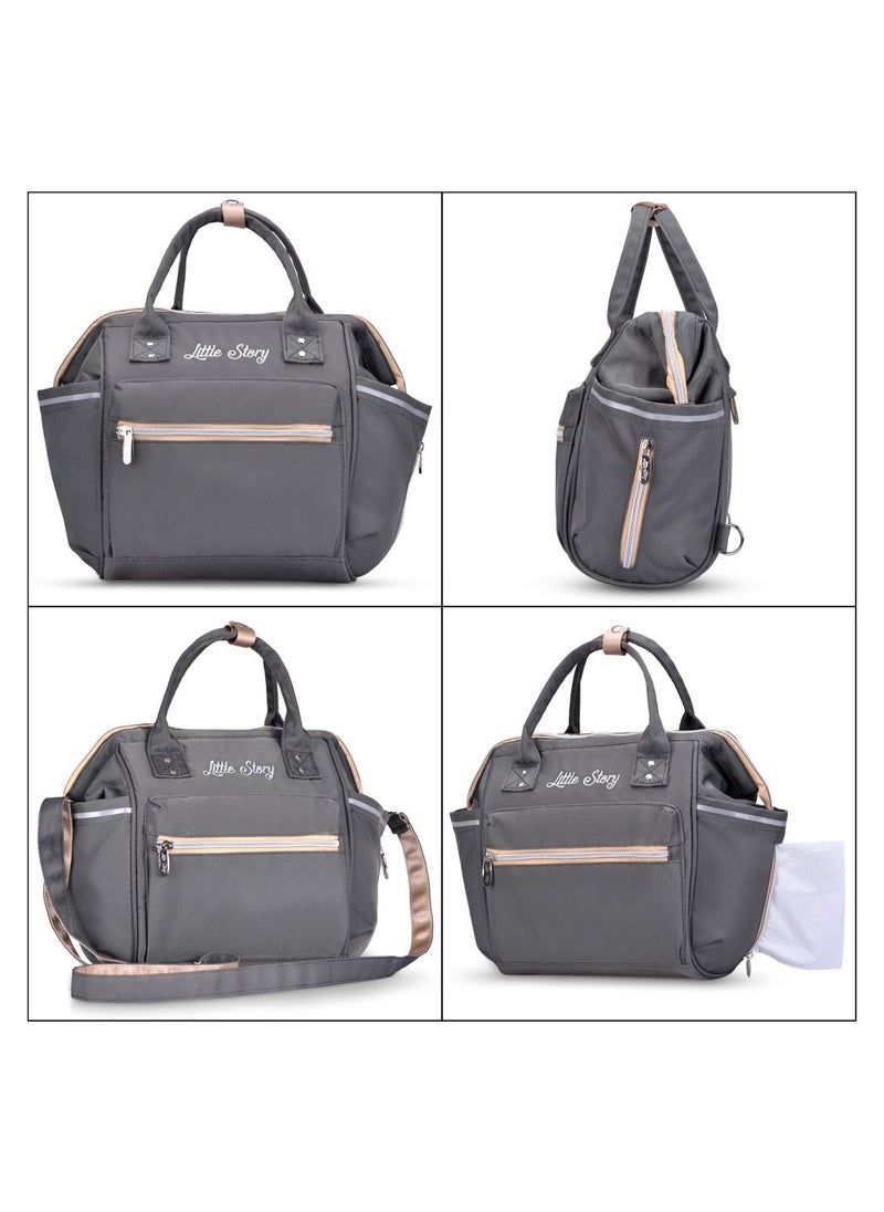 Reversible Trip Stroller With Ace Diaper Bag - Grey - pzsku/Z877C93AFC1122FC73FF8Z/45/_/1682503809/fd105b66-d4b0-4636-810a-65f066d1bb49