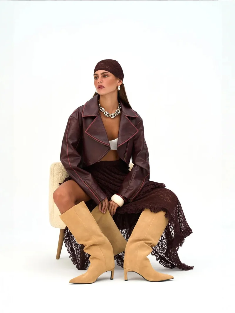 Mai Collection MAI STUDIOS Carnas Faux Leather Jacket