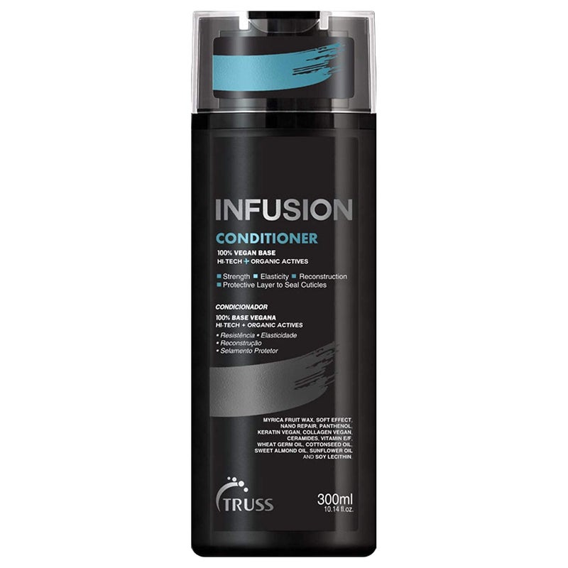 TRUSS Infusion Hair Conditioner  Restorative Detangling Conditioner for Dry Hair  Softens Hydrates and Delivers Strong Split End Repair  100 Vegan Formula  ColorSafe 300 ml