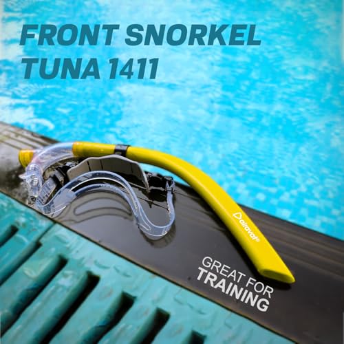 AIRAVAT Front Snorkel Tuna,Dive Mask Easy-Breath Free Diving Snorkel for Snorkeling Scuba Diving Freediving Swimming (Yellow) - Image 2