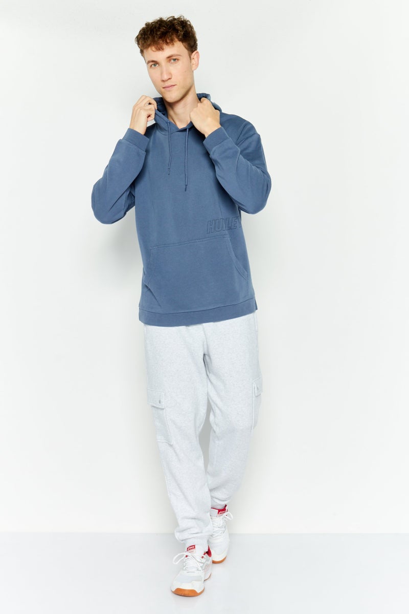 Hurley سويت شيرت رجالي بغطاء رأس بأكمام طويلة بلون أزرق مائل إلى الأخضر - Image 2