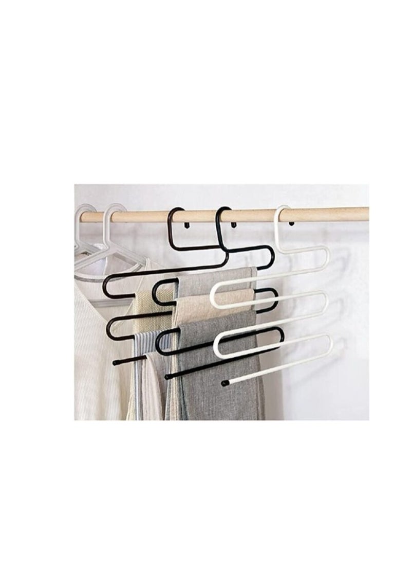 AtrauX 3 Pieces Pants Hangers S-Shape Multi-Purpose Hangers, 5 Layers Pants Clothes Rack Clothes Organizer for Jeans, Pants, Scarf, Ties, and Towels  - Image 5