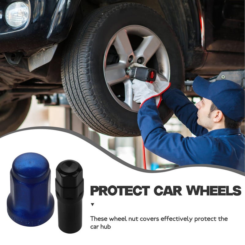 Blue 32mm Metal Anti Theft Lug Nut Caps M12x1 5 For Trailer Truck Wheels Replacement - Image 4
