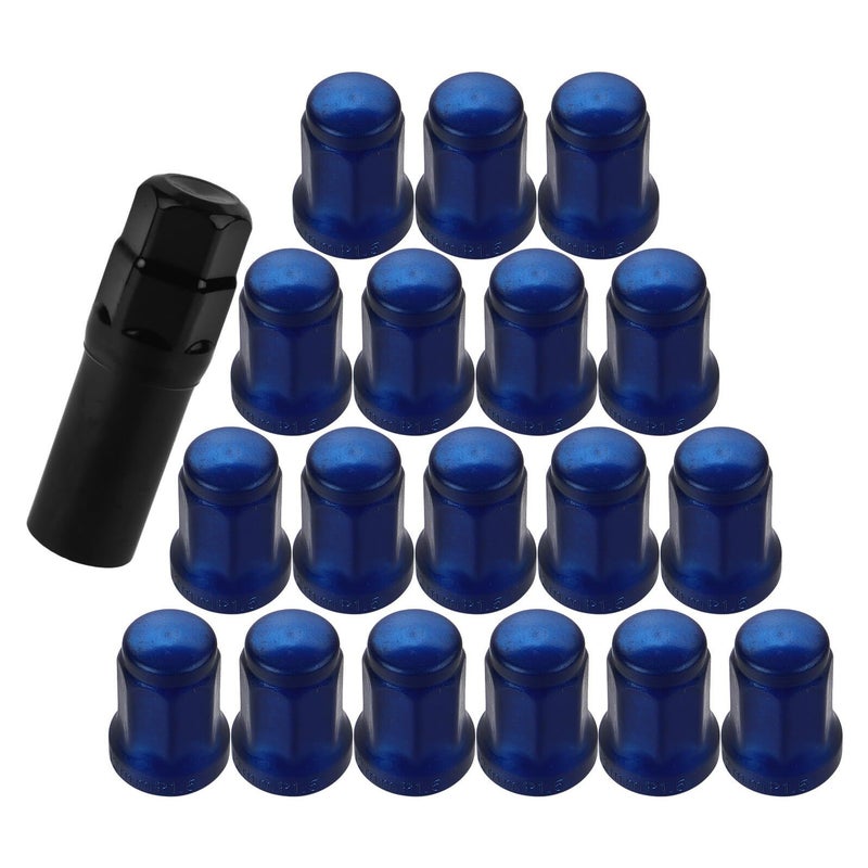 Blue 32mm Metal Anti Theft Lug Nut Caps M12x1 5 For Trailer Truck Wheels Replacement - Image 2