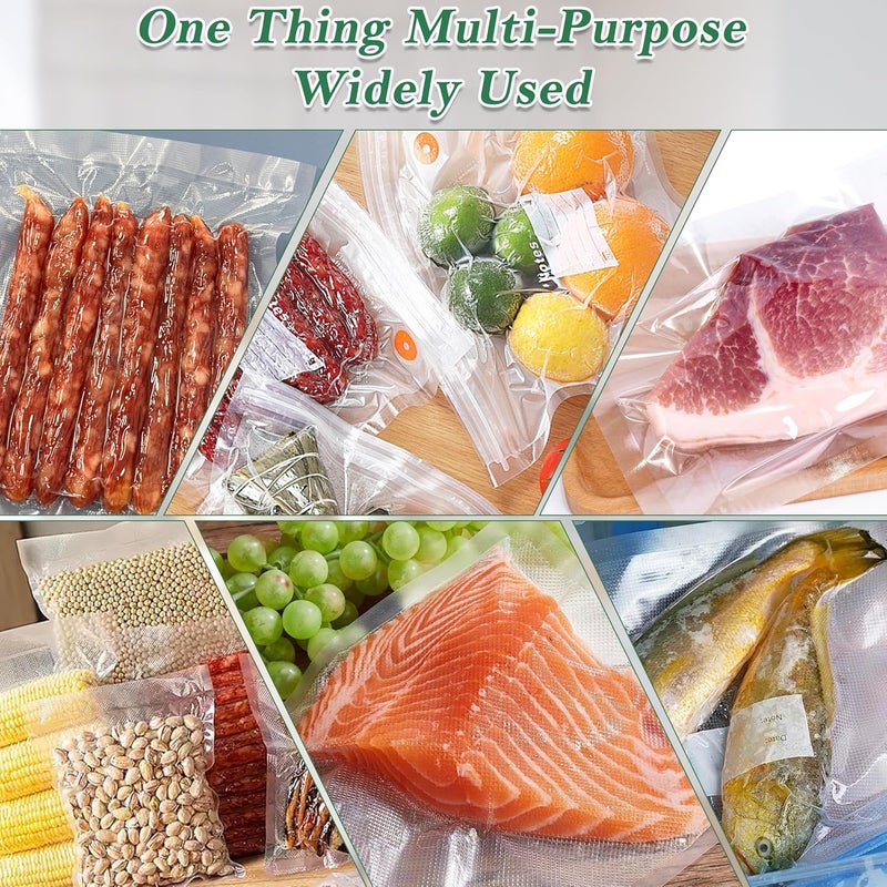HUISPARK Pre-Cut Perforated Vacuum Sealer Bags Rolls 6x8 Inch,Heavy-Duty Vacuum Sealer Roll Bags 4 Rolls 120 Tear Off Bags,Easy-Tear Food Grade Storage Bags for Sous Vide, Freezer & Meat (BPA Free) - Image 5