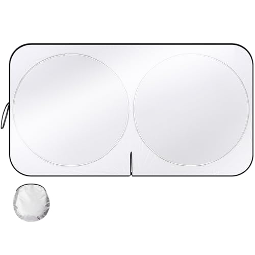 Clothclose Sun Shade for Car Windshield Foldable Universal Car Windshield Sun Shade UV Rays Reflective Sun Visor Shade Keeps Vehicle Cool for Cars Trucks SUVs 59 x 315 in - Image 1