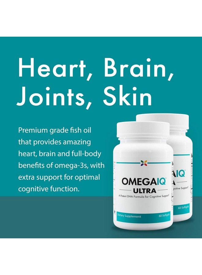 stop aging now Stop Aging Now - OmegaIQ Ultra High DHA Formula - Omega 3 Fish Oil - EPA /DHA Brain & Heart Health, Eye Health, Skin Care & Joint Support - Coffee Fruit Extract, Vitamin D3 & Vitamin E - 60 Softgels - Image 2