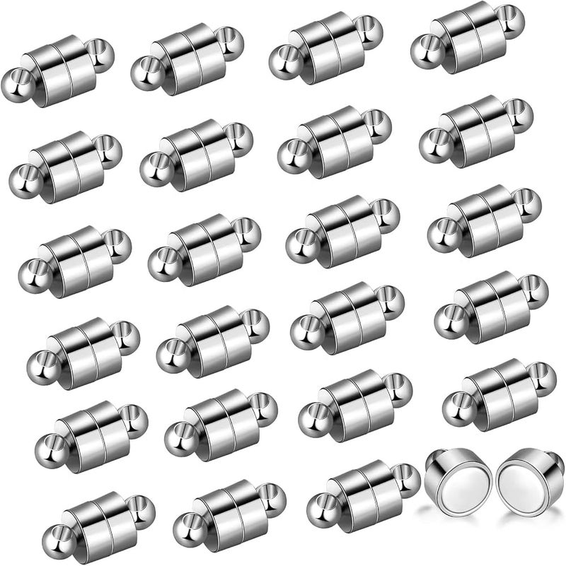 Sureio 24 Pairs Magnetic Clasps for Necklace Bracelet Jewelry - Image 1