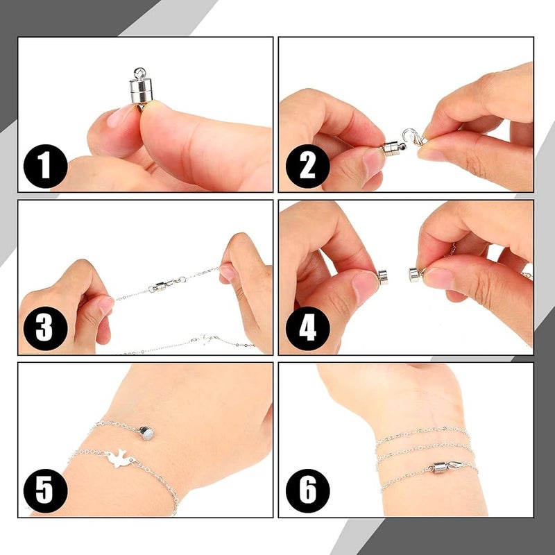 Sureio 24 Pairs Magnetic Clasps for Necklace Bracelet Jewelry - Image 4