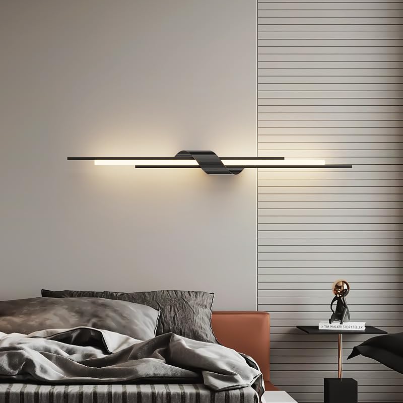 CITRA 800 MM LED Black Long Modern Wall Light Living Room LCD Panel Light - Warm White - Image 4