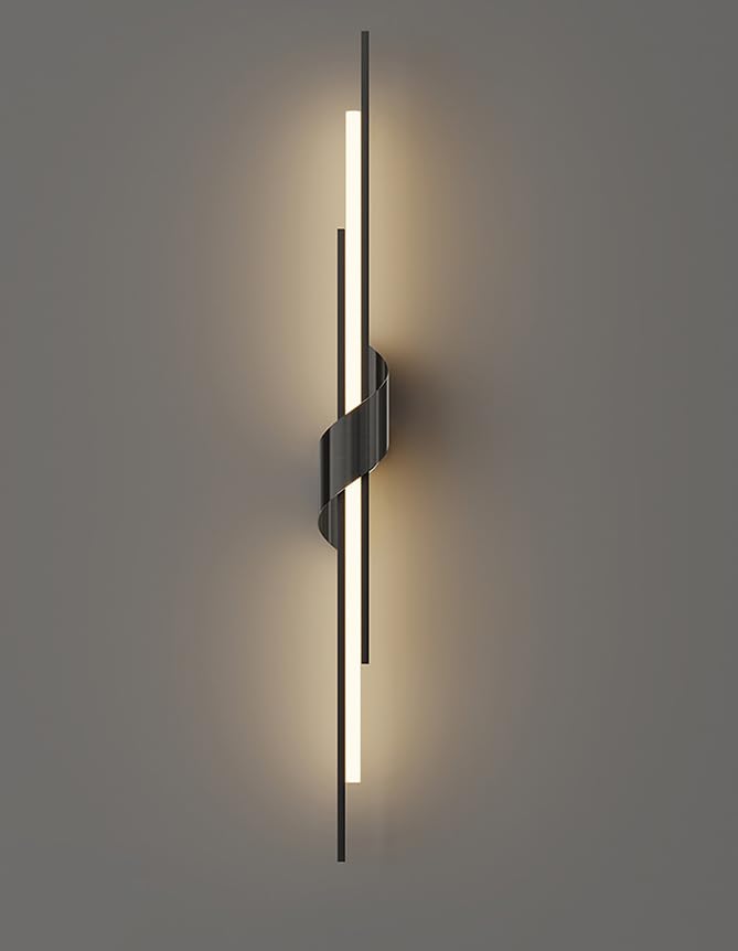 CITRA 800 MM LED Black Long Modern Wall Light Living Room LCD Panel Light - Warm White - Image 3