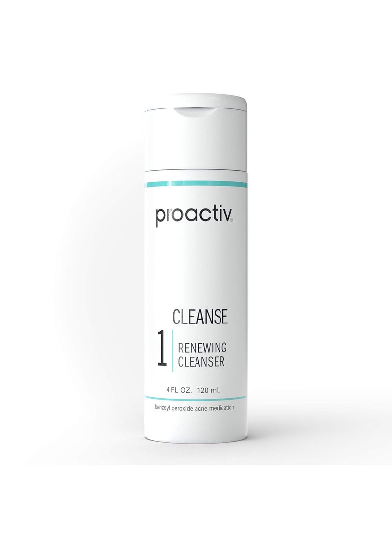 Proactiv - Proactiv Acne Cleanser  Benzoyl Peroxide Face Wash and Acne Treatment  Daily Facial Cleanser and Hyularonic Acid Moisturizer with Exfoliating Beads  60 Day Supply 4 Oz - Image 1