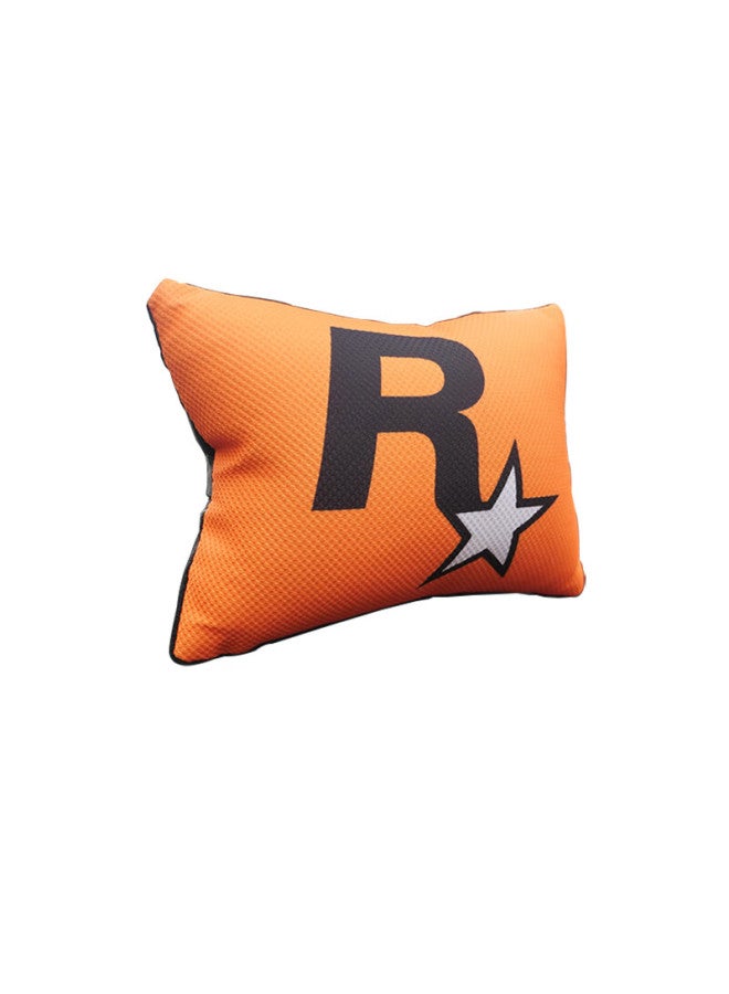 DiGallen Dijialun Trendy R-star Car Headrest, Breathable Honeycomb Mesh Material, Personalized Pattern, Creative Interior Neck Pillow Decoration, All-season Use, Gta Accessories Trendy, Single Pack - Image 3