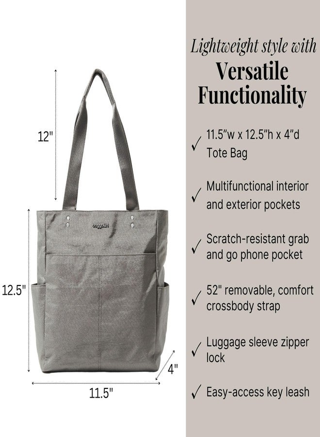 Baggallini Womens Carryall Daily Tote, Sterling Shimmer - Image 4