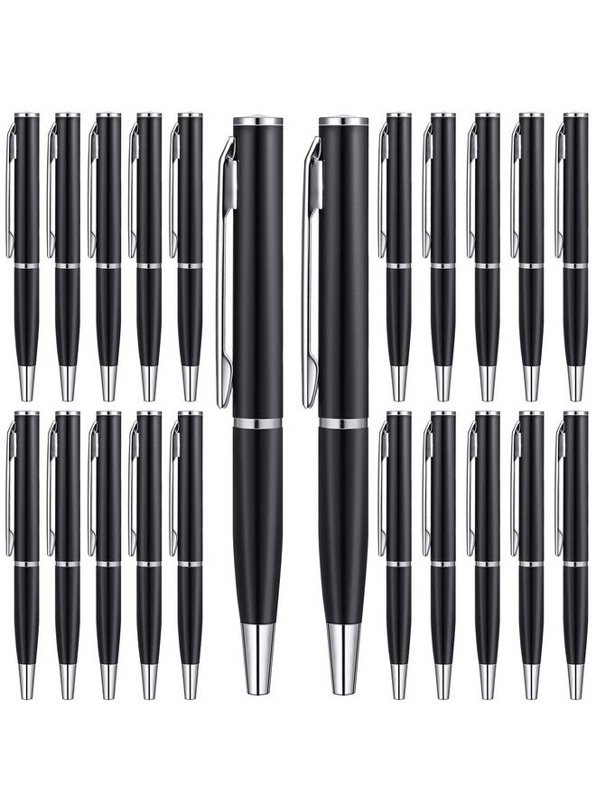 Chinco 16 Pcs Mini Pens Small Pens Short Pens bulk Mini Metal Ballpoint Pens Small Stainless Steel Point Pen with Copper Fittings for Pockets Notebook Notepads Office School (Black)  - Image 1