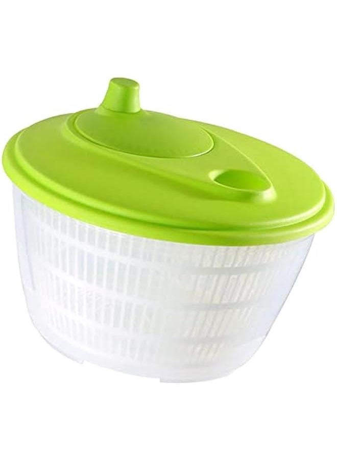 Generic Manual Lettuce Dryer, 3L with Bowl Colander, Vegetable Washer Salad Spinner Salad Bowl Strainer for Fruit Washing Kitchen Onion Cabbage, Green  - Image 1