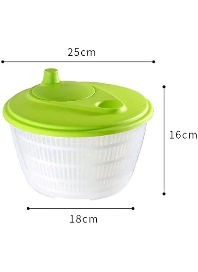 Generic Manual Lettuce Dryer, 3L with Bowl Colander, Vegetable Washer Salad Spinner Salad Bowl Strainer for Fruit Washing Kitchen Onion Cabbage, Green  - Image 4