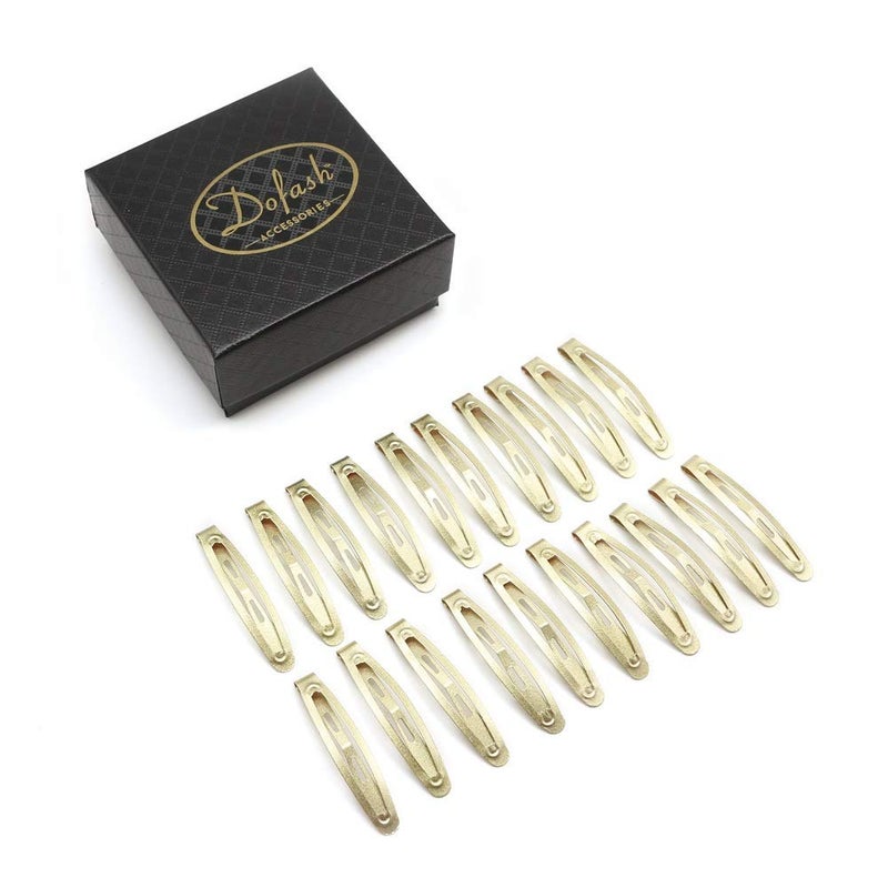 Dofash 20Pcs Snap Hair Clips Hair Grips Metal Hair Clips 45Cm177In Hair Accessories For GirlsBlonde