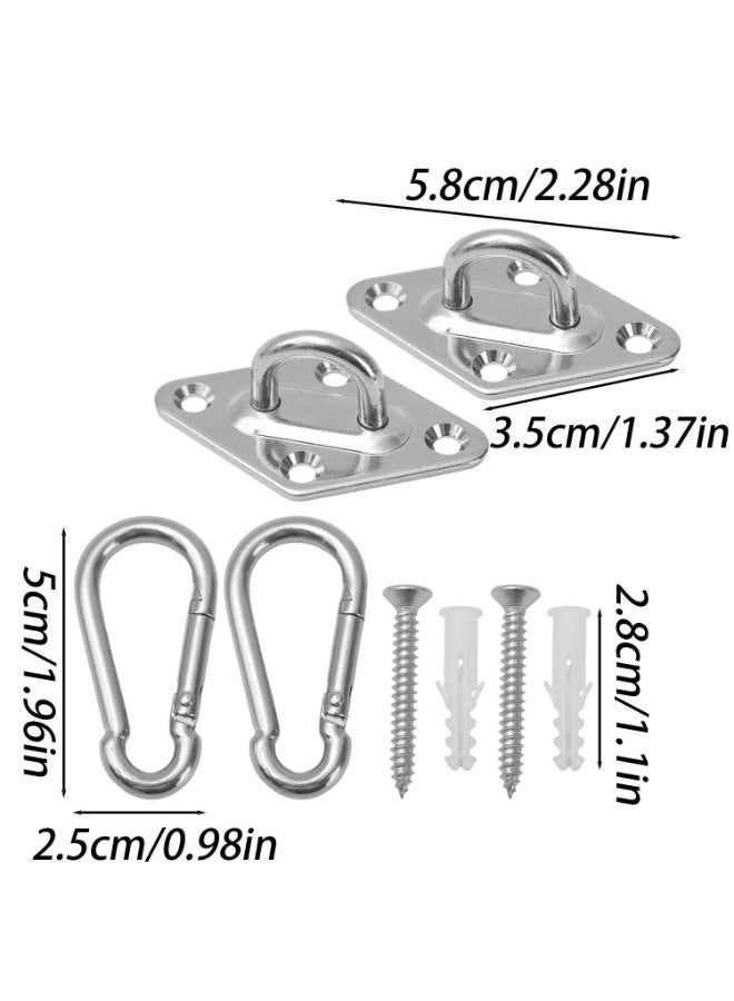 2/6x Stainless Steel Ceiling Hooks Heavy-duty Wall Spring Buckles Hook for Hanging Sandbag Basket Garden Fixed Hooks with Screw - Image 3