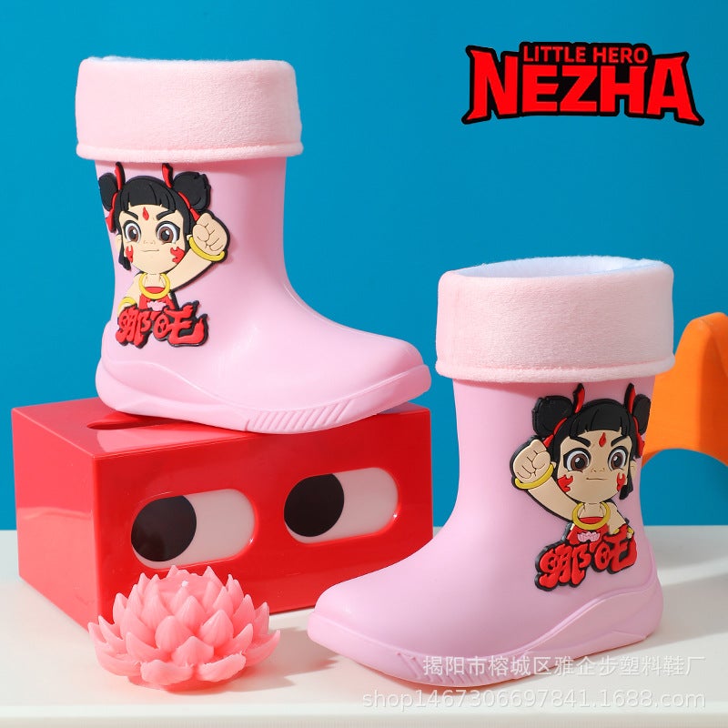 Nezha Children'S Trendy Rain Boots For Girls And Boys Anti-Slip Soles Can Be Worn In All Seasons Cartoon Baby Rain Boots - Image 3