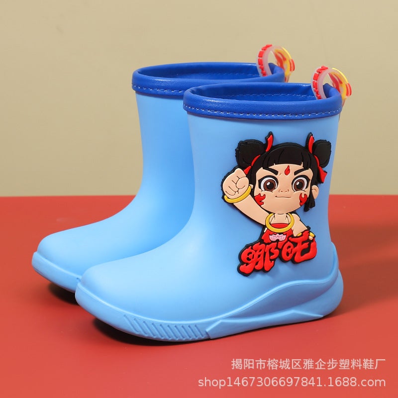 Nezha Children'S Trendy Rain Boots For Girls And Boys Anti-Slip Soles Can Be Worn In All Seasons Cartoon Baby Rain Boots - Image 1