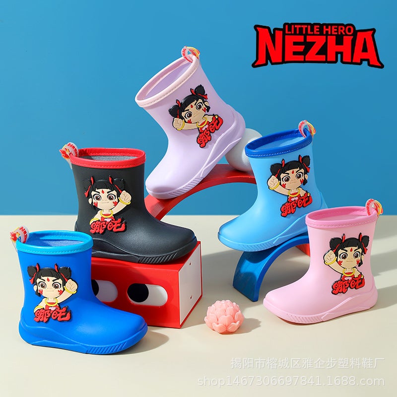 Nezha Children'S Trendy Rain Boots For Girls And Boys Anti-Slip Soles Can Be Worn In All Seasons Cartoon Baby Rain Boots - Image 2