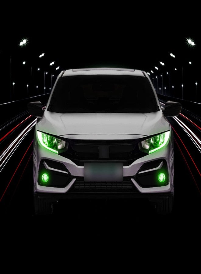TOMALL 3 Pair Vinyl Smoke Tint Fog Light Headlight Side Marker Light Film for Honda Civic 2016-2021 Fender Turn Signal Light Stickers Self Adhesive Decals Car Vinyl Smoke Stickers Decoration (Green) - Image 5