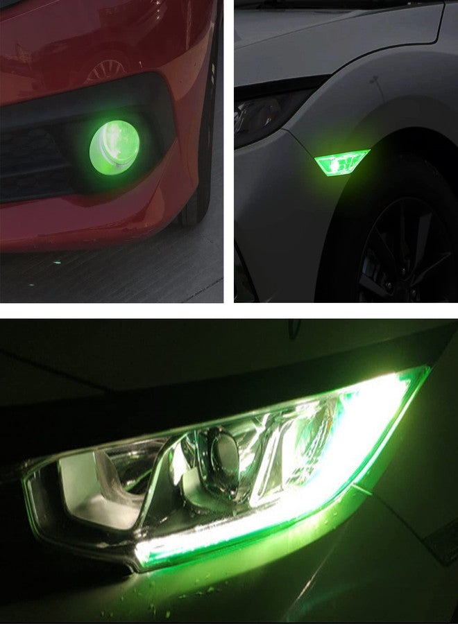TOMALL 3 Pair Vinyl Smoke Tint Fog Light Headlight Side Marker Light Film for Honda Civic 2016-2021 Fender Turn Signal Light Stickers Self Adhesive Decals Car Vinyl Smoke Stickers Decoration (Green) - Image 3