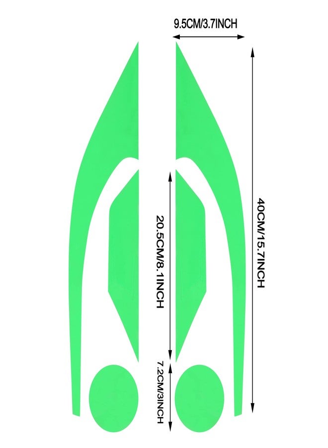 TOMALL 3 Pair Vinyl Smoke Tint Fog Light Headlight Side Marker Light Film for Honda Civic 2016-2021 Fender Turn Signal Light Stickers Self Adhesive Decals Car Vinyl Smoke Stickers Decoration (Green) - Image 2