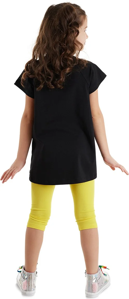Denokids Zebracorn Black Girl Tunic Leggings Set