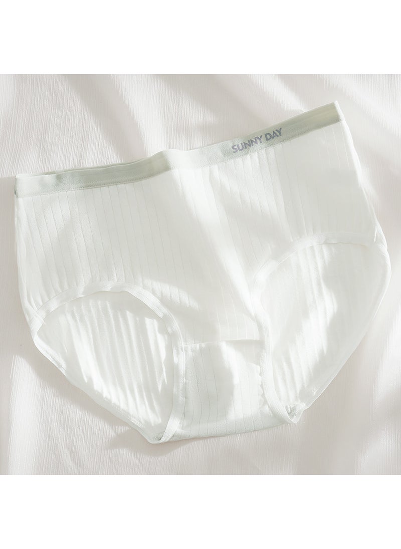 Generic - [Independent] simple color matching cotton underwear ladies waist breathable comfortable cotton pants girls briefs Shrimp powder - Image 1