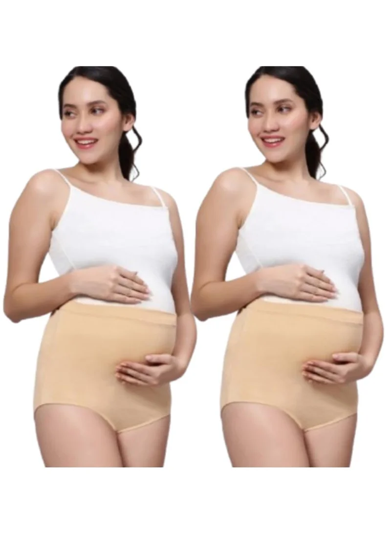 TUMMY  WOMEN HIGH WAIST MATERNITY PANTY -SET OF 2 for Women | Best Price UAE